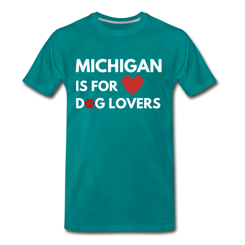 "Michigan is for lovers" Men's Premium T-Shirt - teal