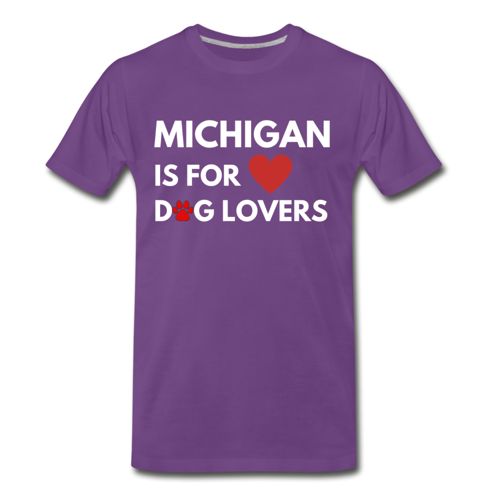 "Michigan is for lovers" Men's Premium T-Shirt - purple
