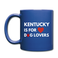 "Kentucky is for dog lovers" Mug - royal blue