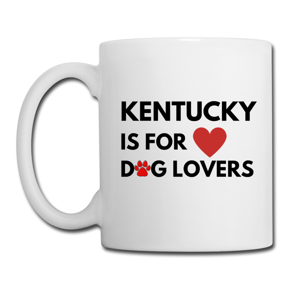 "Kentucky is for dog lovers" Mug - white