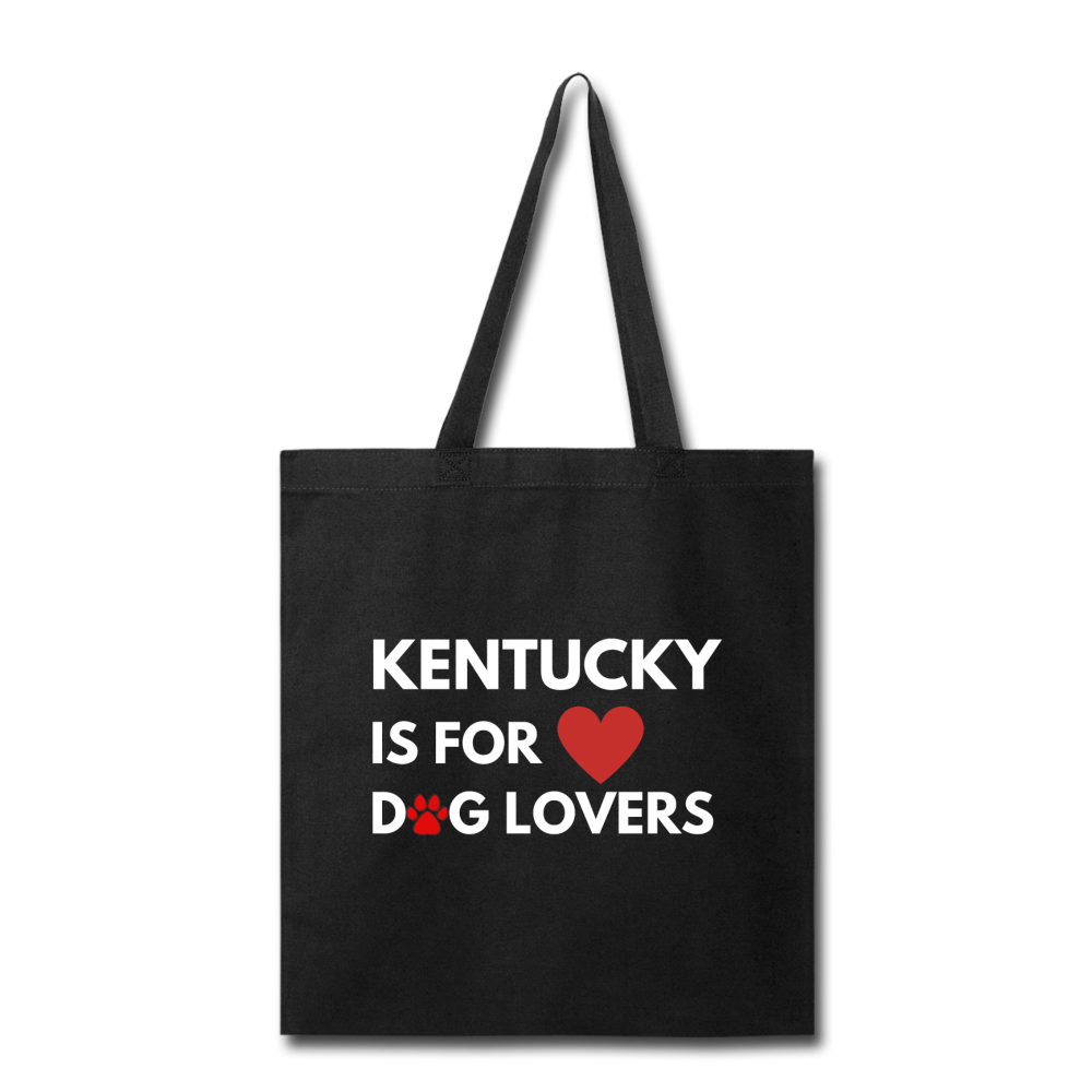 "Kentucky is for dog lovers" Tote Bag - black