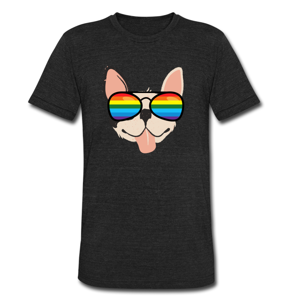 "Barking for Pride" Tri-Blend T-Shirt - heather black