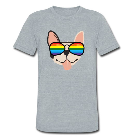 "Barking for Pride" Tri-Blend T-Shirt - heather gray