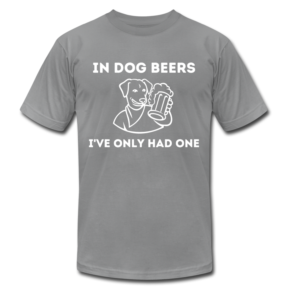 "Dog Beers" Unisex Jersey T-Shirt - slate