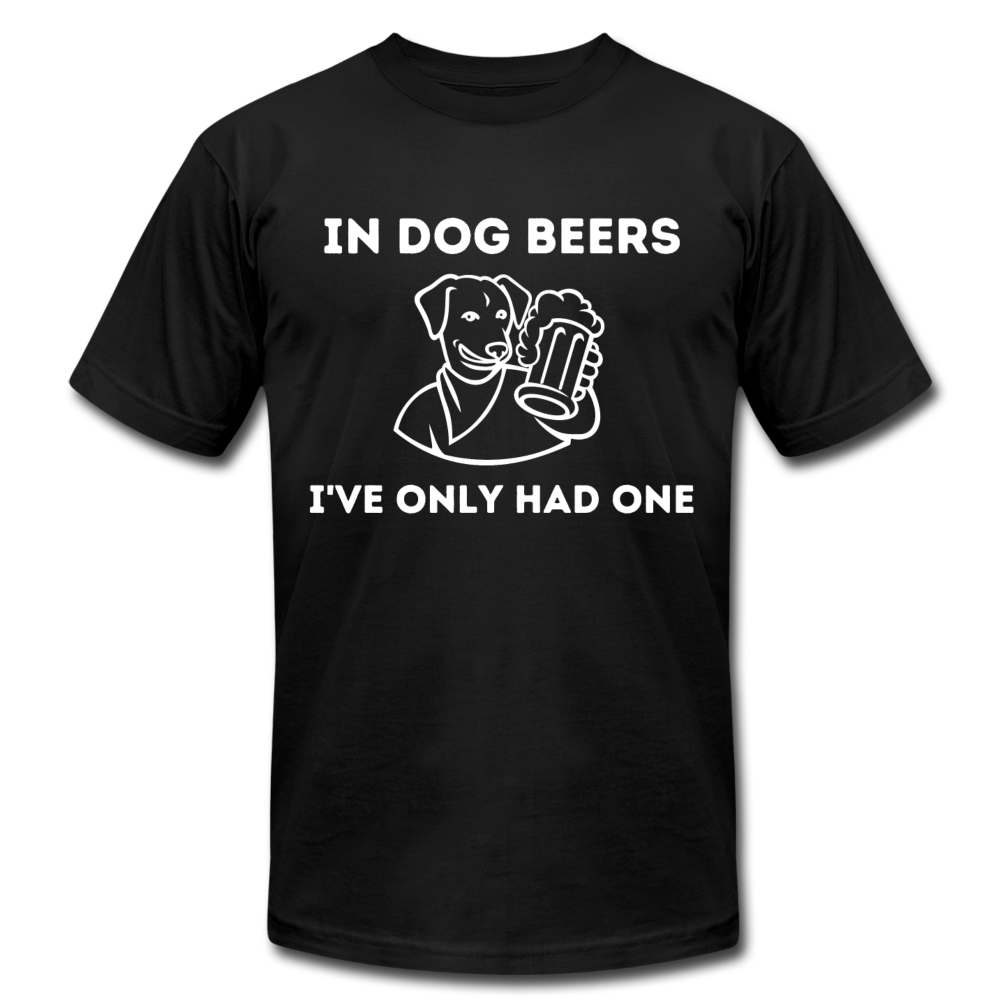 "Dog Beers" Unisex Jersey T-Shirt - black