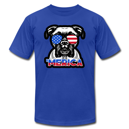 "'Merica Boxer" Unisex Jersey T-Shirt - royal blue