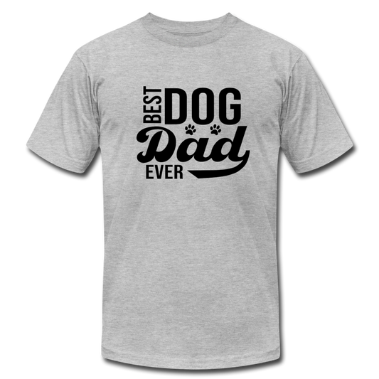 "Best dog dad ever" Jersey T-Shirt - heather gray