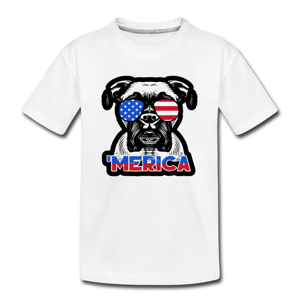 "'Merica" Kids' Premium T-Shirt - white