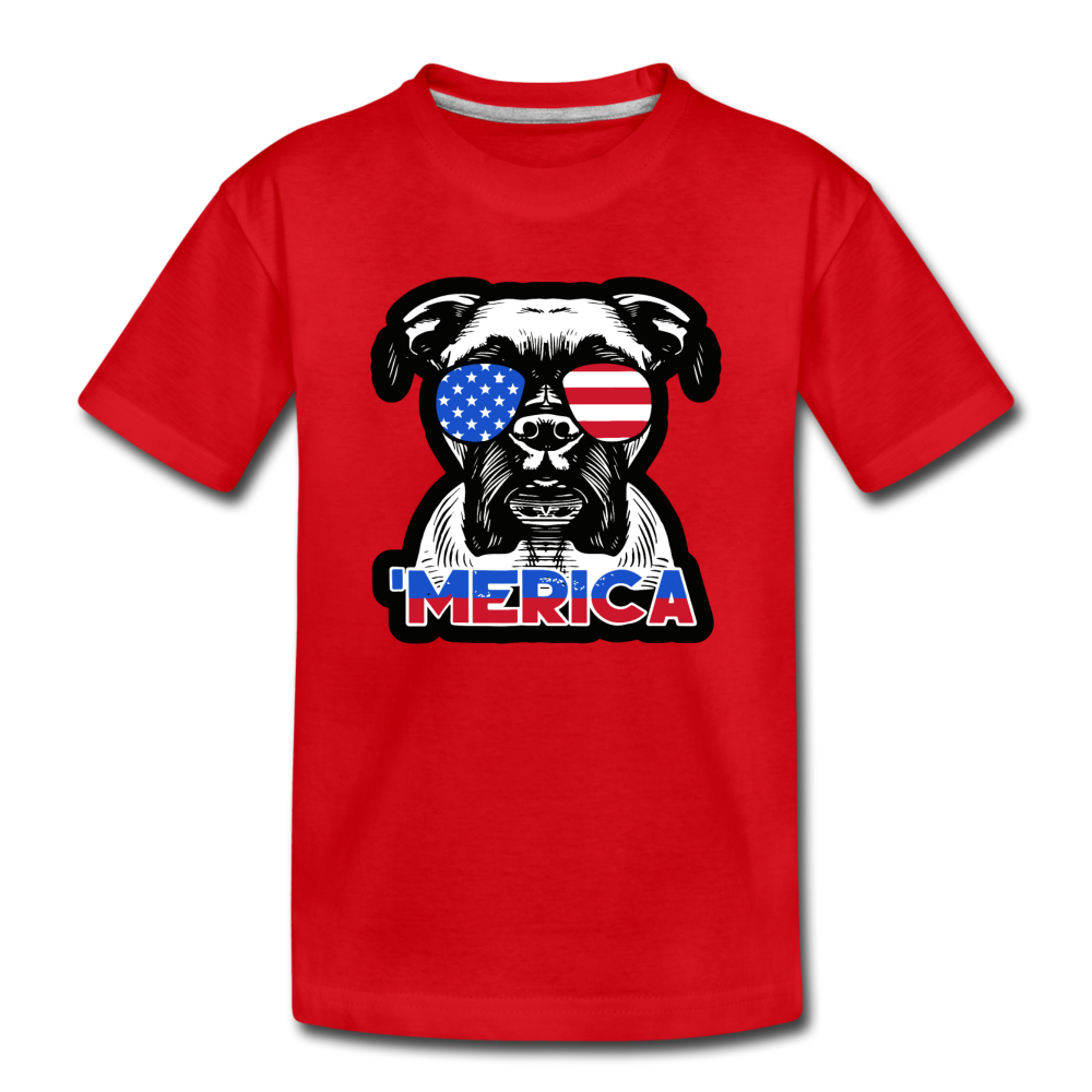 "'Merica" Kids' Premium T-Shirt - red