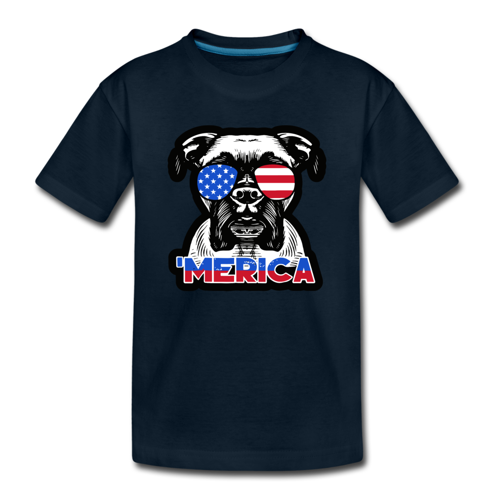 "'Merica" Kids' Premium T-Shirt - deep navy