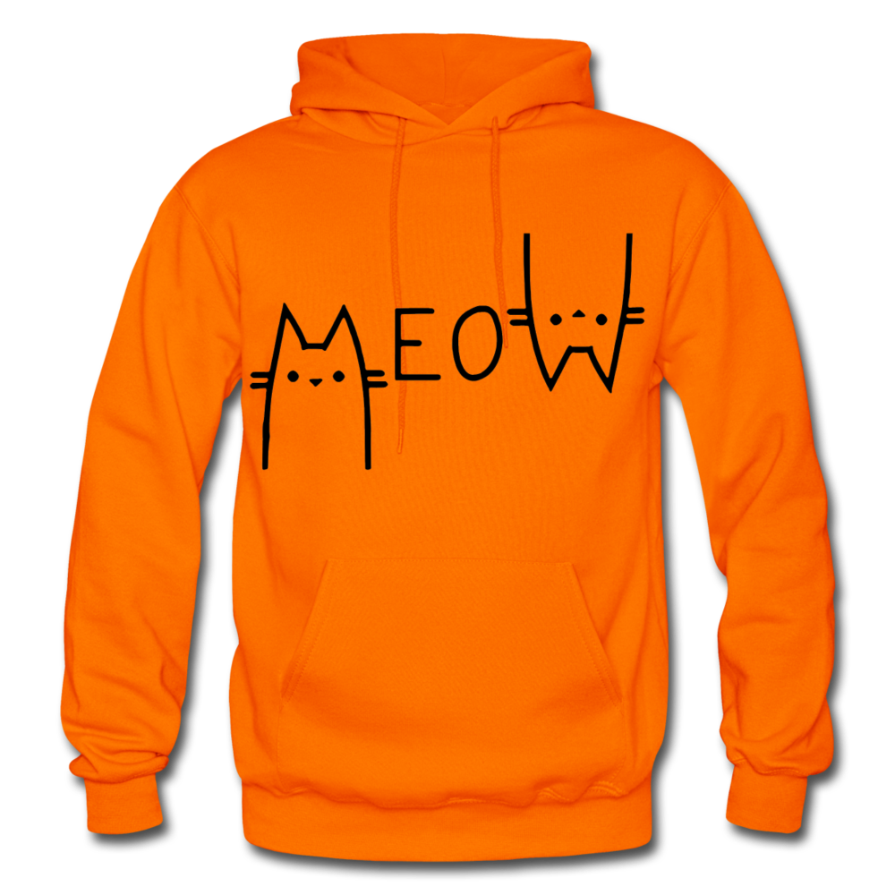 "Meow" Gildan Heavy Blend Adult Hoodie - orange