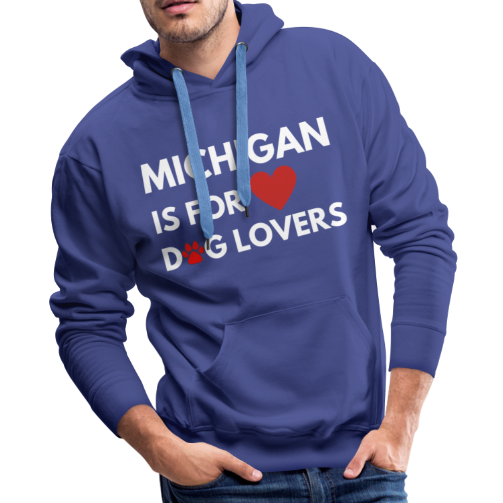 "Michigan Is For Dog Lovers" Premium Hoodie - royalblue