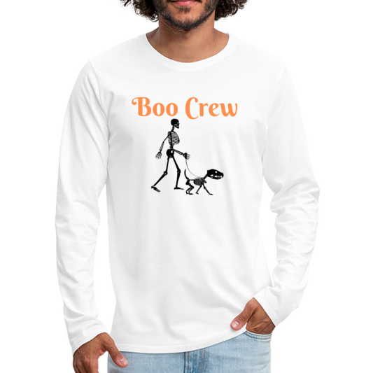 "Boo Crew" Premium Long Sleeve T-Shirt - white