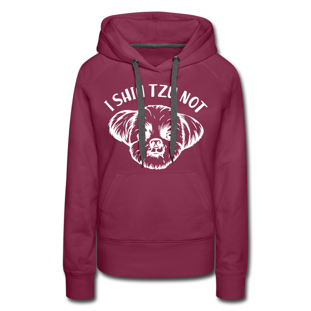 "I Shih Tzu Not" Women’s Premium Hoodie - burgundy