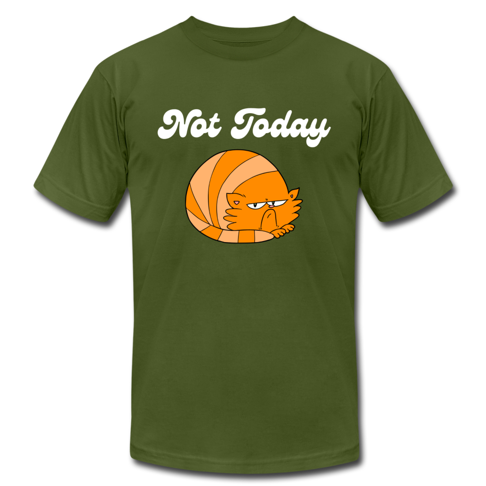 "Not Today" Unisex Jersey T-Shirt by Bella + Canvas - olive
