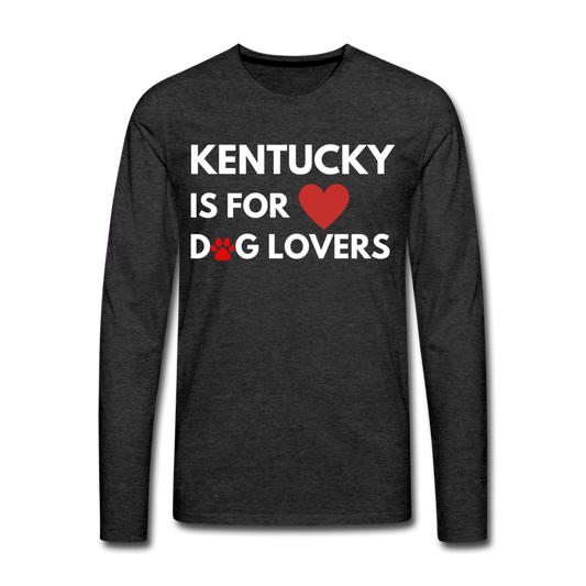 "Kentucky is for dog lovers" Men's Premium Long Sleeve T-Shirt - charcoal grey