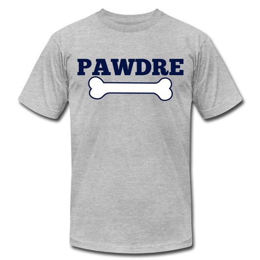 "Pawdre" Unisex Jersey T-Shirt by Bella + Canvas - heather gray