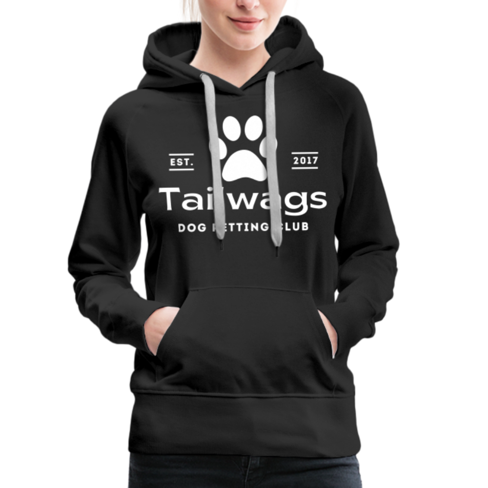"Tailwags Dog Petting Club" Women’s Premium Hoodie - black
