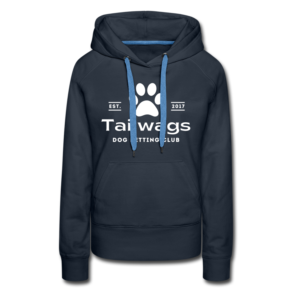 "Tailwags Dog Petting Club" Women’s Premium Hoodie - navy
