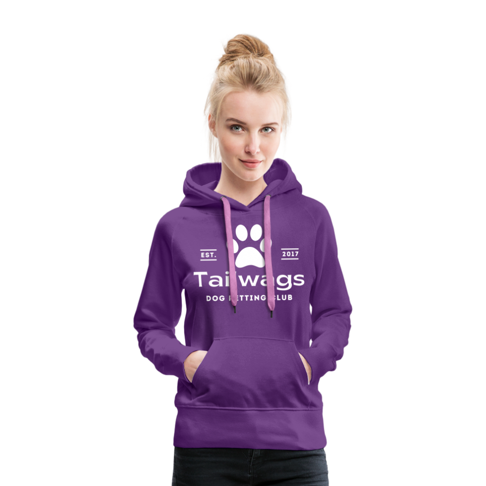 "Tailwags Dog Petting Club" Women’s Premium Hoodie - purple
