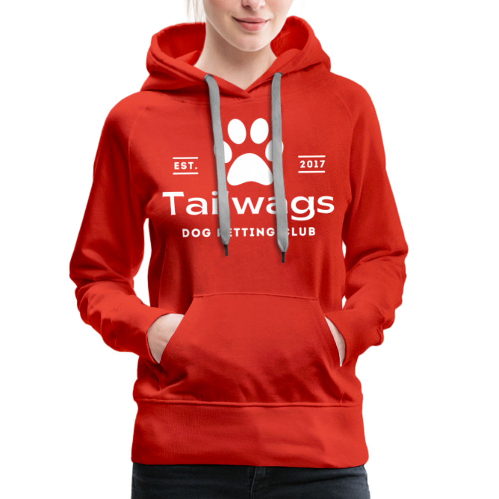 "Tailwags Dog Petting Club" Women’s Premium Hoodie - red