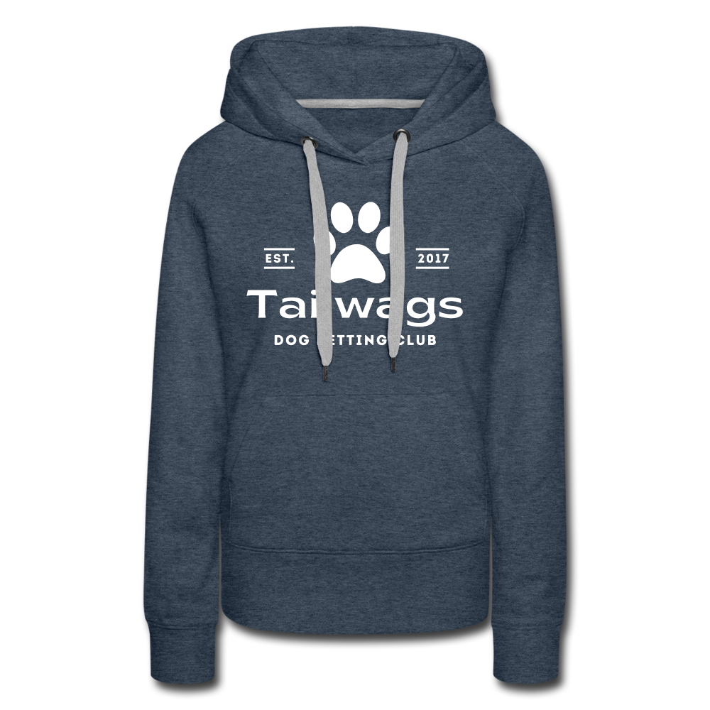 "Tailwags Dog Petting Club" Women’s Premium Hoodie - heather denim
