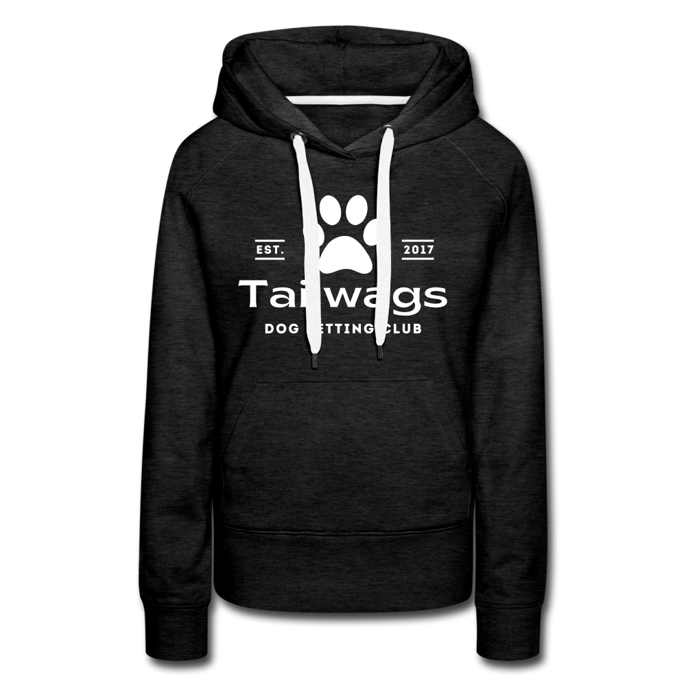 "Tailwags Dog Petting Club" Women’s Premium Hoodie - charcoal grey