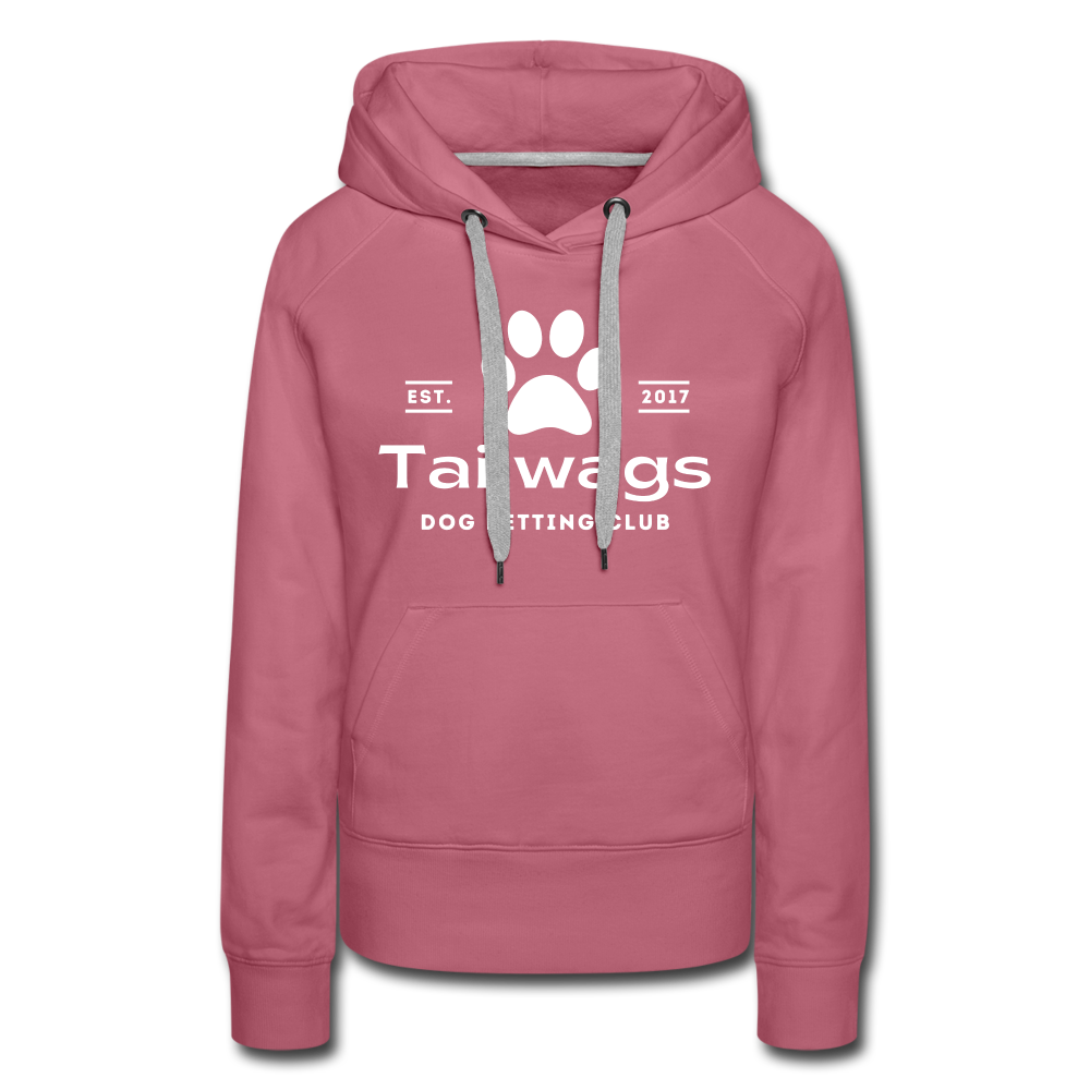 "Tailwags Dog Petting Club" Women’s Premium Hoodie - mauve