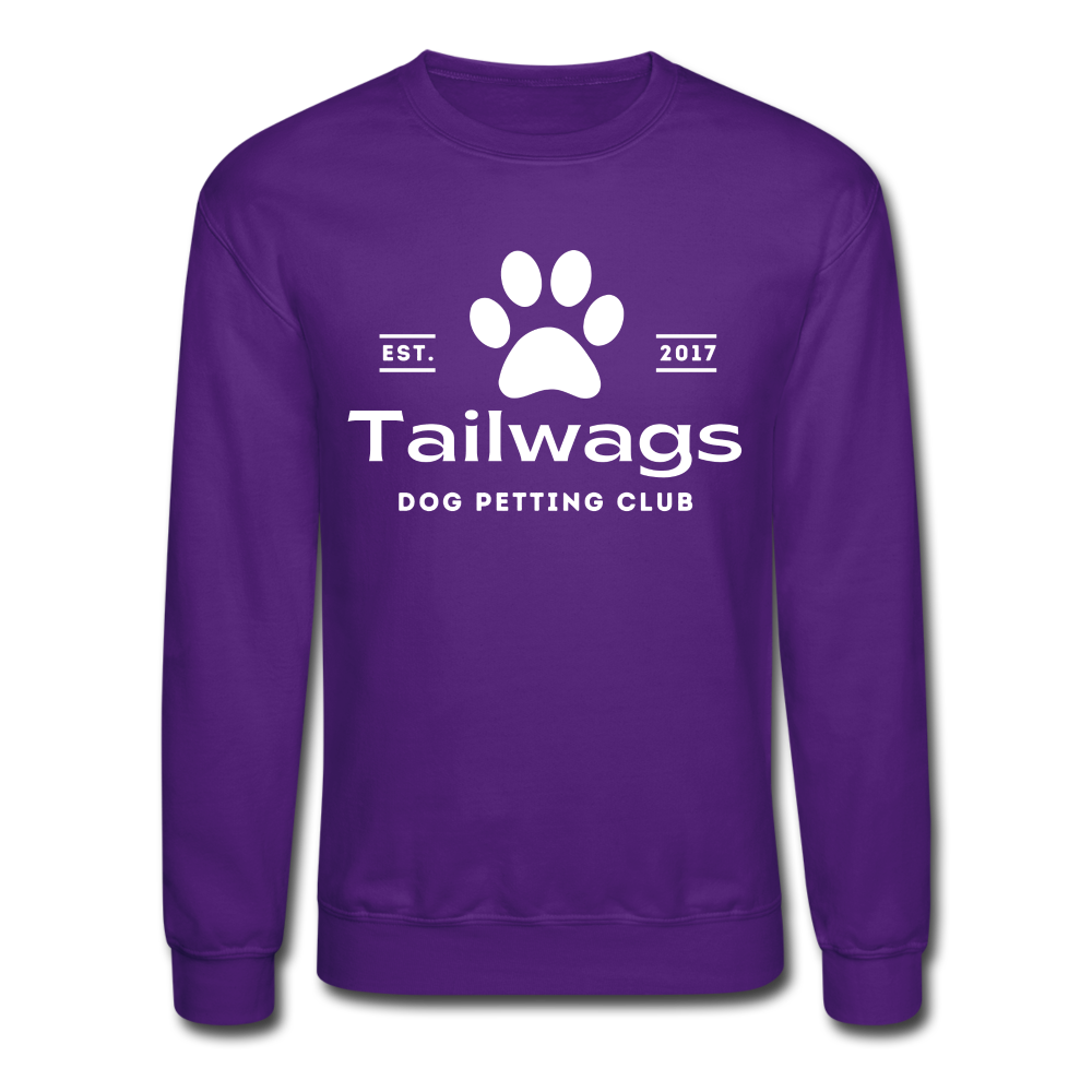 "Tailwags Dog Petting Club" Crewneck Sweatshirt - purple