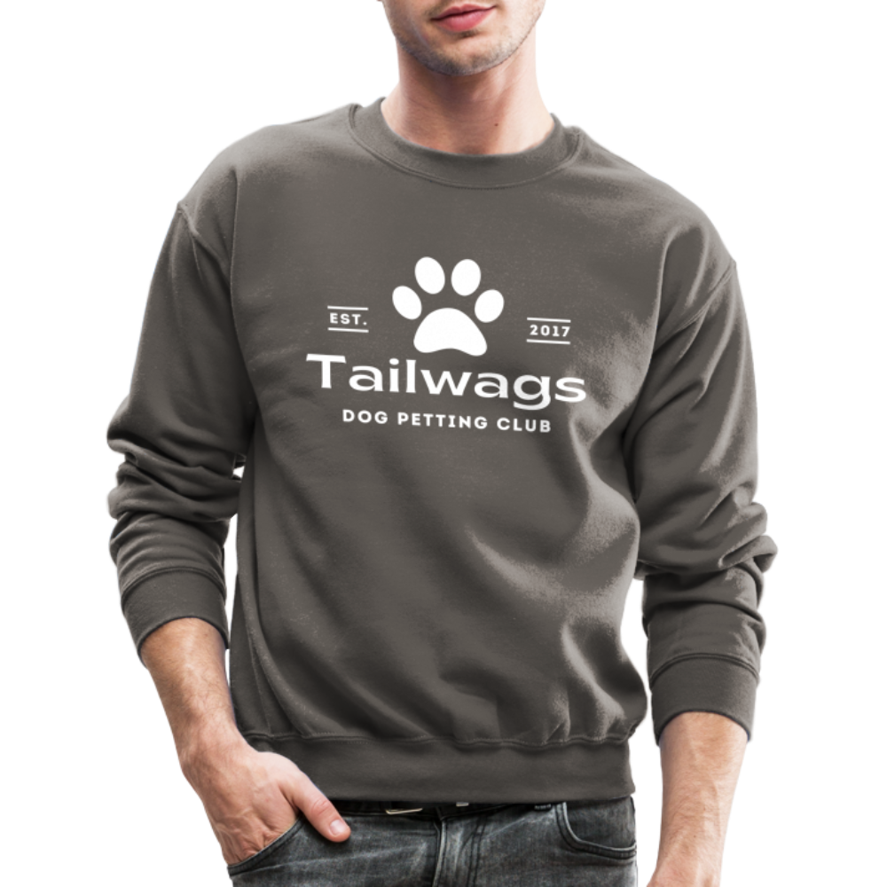 "Tailwags Dog Petting Club" Crewneck Sweatshirt - asphalt gray