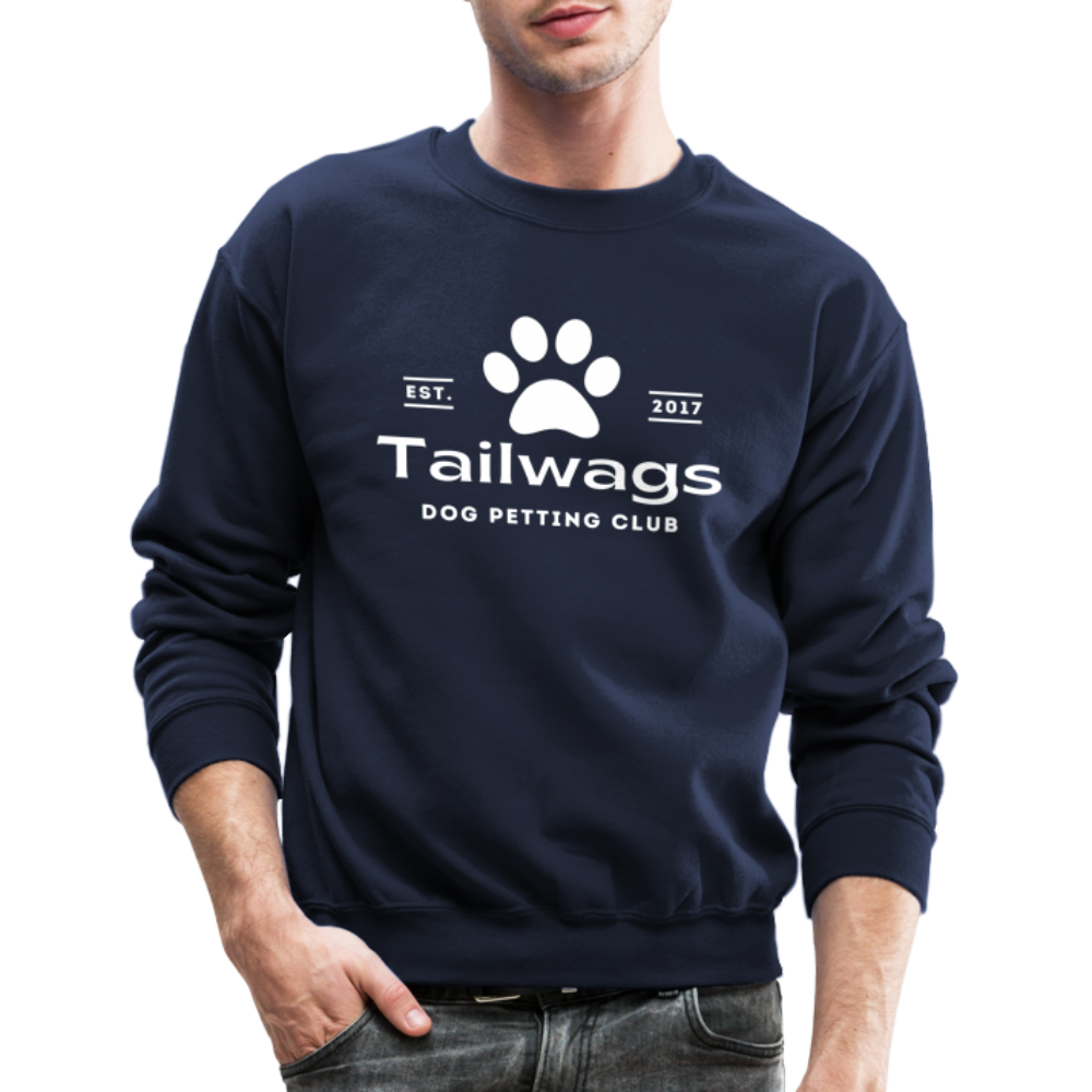 "Tailwags Dog Petting Club" Crewneck Sweatshirt - navy