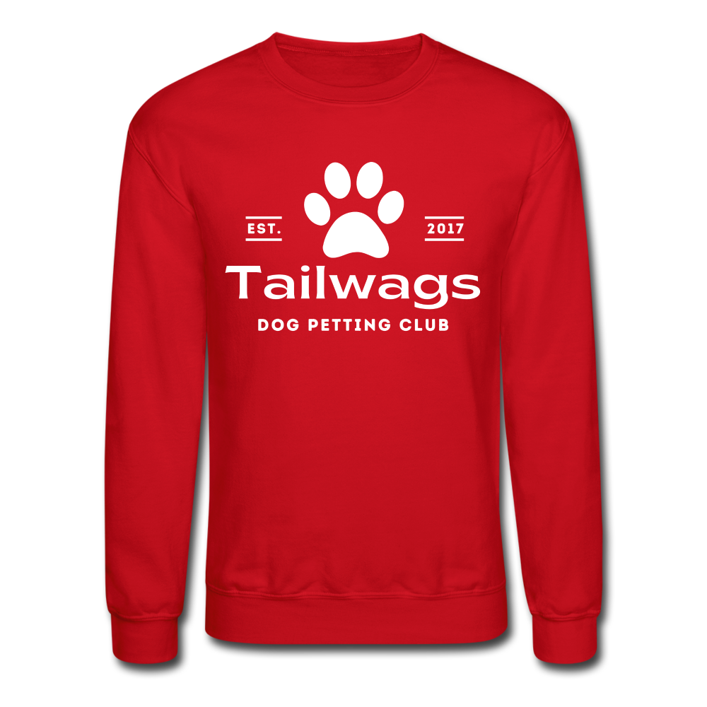 "Tailwags Dog Petting Club" Crewneck Sweatshirt - red