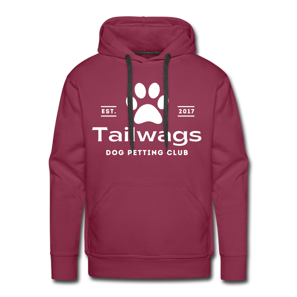 "Tailwags Dog Petting Club" Men’s Premium Hoodie - burgundy