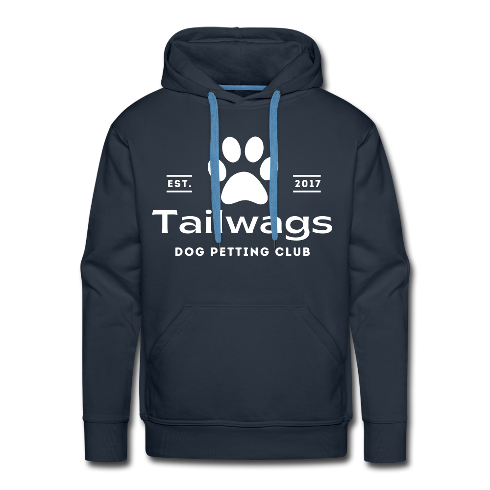 "Tailwags Dog Petting Club" Men’s Premium Hoodie - navy