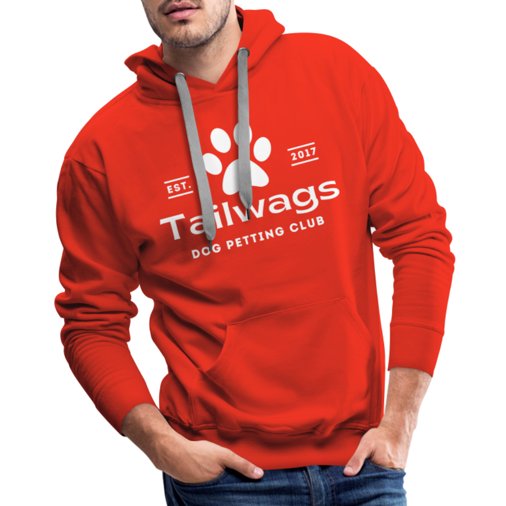 "Tailwags Dog Petting Club" Men’s Premium Hoodie - red