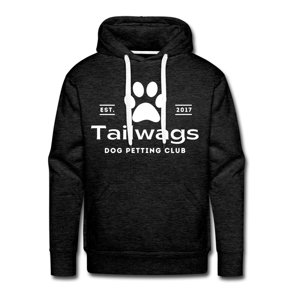 "Tailwags Dog Petting Club" Men’s Premium Hoodie - charcoal grey