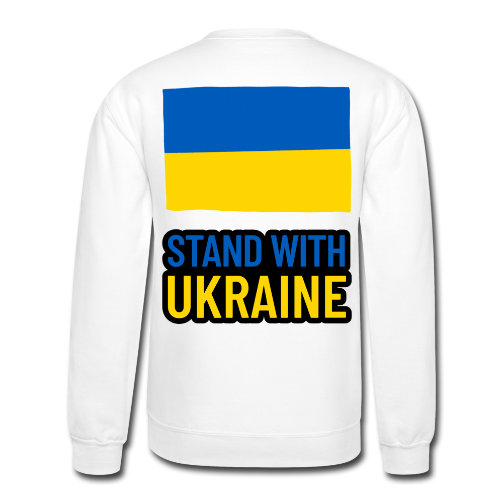 "Stand With Ukraine" Crewneck Sweatshirt - white