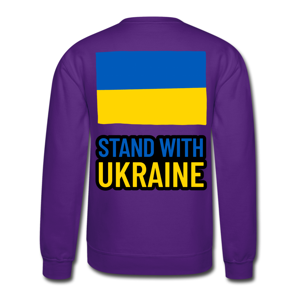 "Stand With Ukraine" Crewneck Sweatshirt - purple