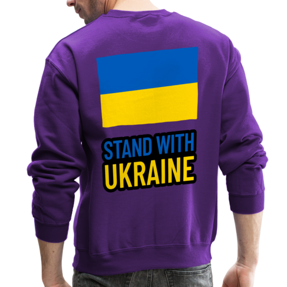 "Stand With Ukraine" Crewneck Sweatshirt - purple