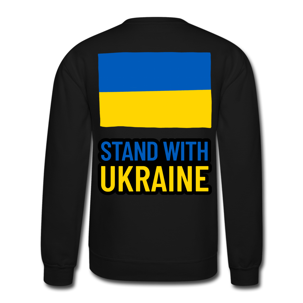 "Stand With Ukraine" Crewneck Sweatshirt - black