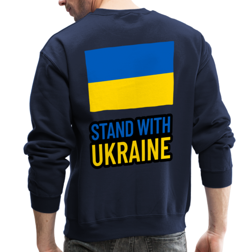 "Stand With Ukraine" Crewneck Sweatshirt - navy