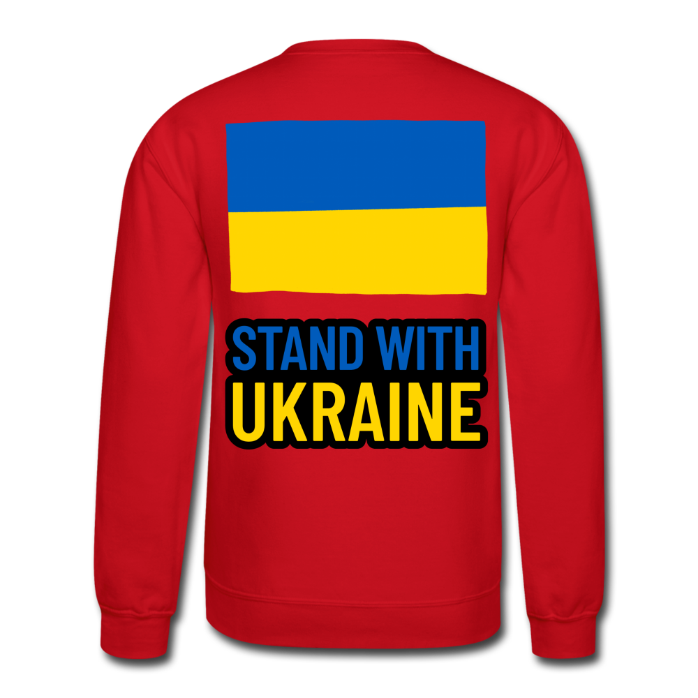 "Stand With Ukraine" Crewneck Sweatshirt - red