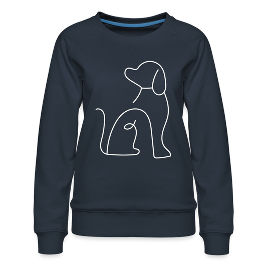 "Simple Sweet Pup" Women’s Premium Sweatshirt - navy