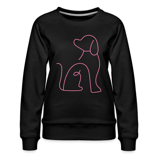 "Simple Sweet Pup" Women’s Premium Sweatshirt - black