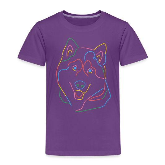"Colorful Dog" Toddler Premium T-Shirt - purple