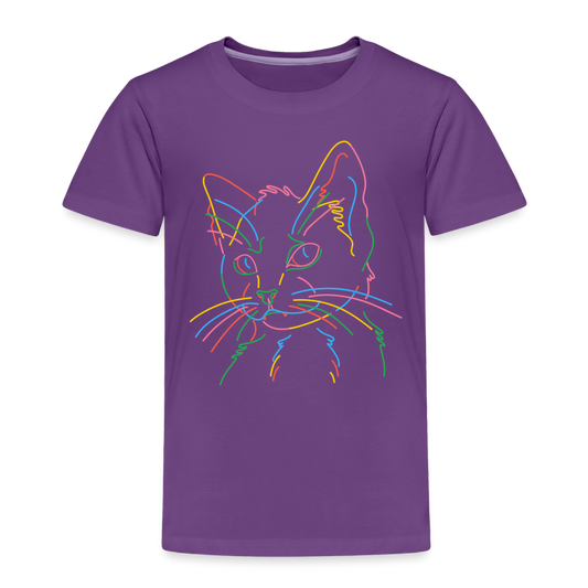 "Colorful Kitty" Toddler Premium T-Shirt - purple