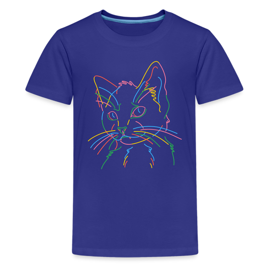 "Colorful Kitty" Kids' Premium T-Shirt - royal blue