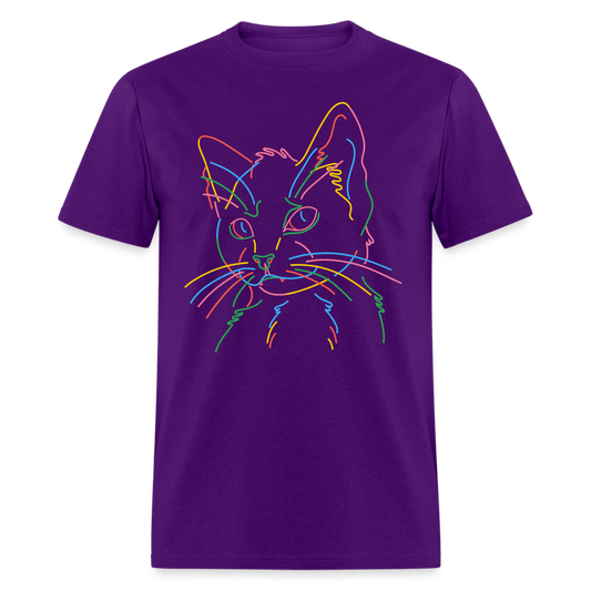"Colorful Kitty" Unisex Classic T-Shirt - purple
