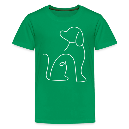 "Simple Sweet Pup" Kids' Premium T-Shirt - kelly green