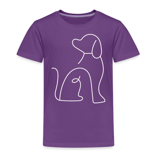 "Simple Sweet Pup" Toddler Premium T-Shirt - purple